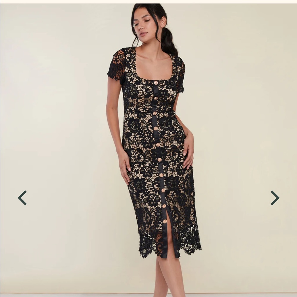 Rachel Parcell button down lace midi dress size 6